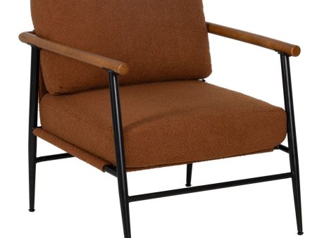 Armchair Brown Black Rubber wood Fabric 70 x 76 x 81 cm Online Sale