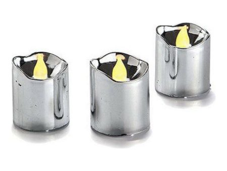 LED Candle Silver Plastic For Discount