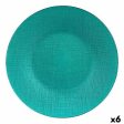 Flat Plate Turquoise Glass 27,5 x 2 x 27,5 cm (6 Units) Online