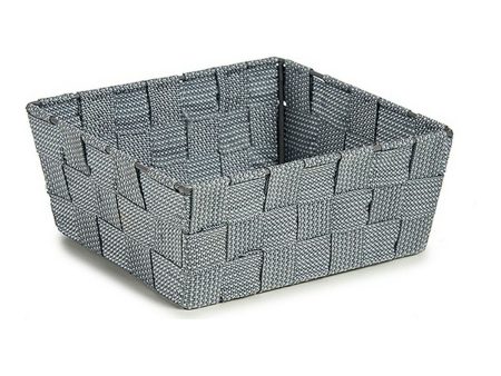 Basket Braiding 18 x 8 x 21 cm Grey Cloth For Discount