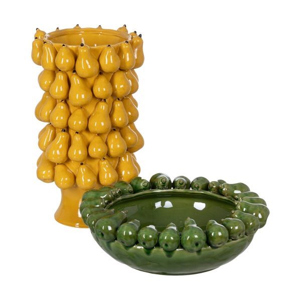 Centerpiece Green Ceramic 37,3 x 37,3 x 13,7 cm Hot on Sale