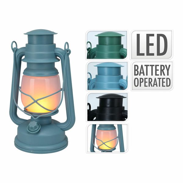 LED Lantern Lumineo Blue Green Aluminium 24,5 cm Online Hot Sale