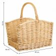 Log basket Alexandra House Living wicker Willow wood 36 x 52 x 49 cm Cheap