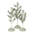 Candleholder Light Green Iron 8 x 8 x 29 cm Sale