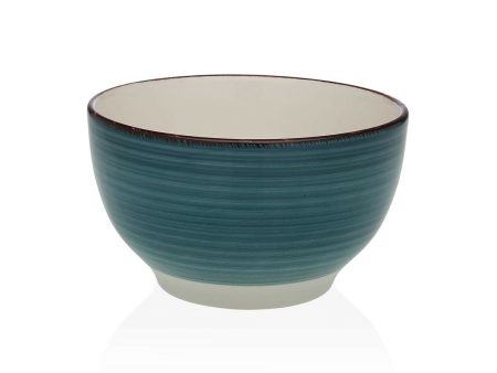 Bowl Versa Blue Stoneware 14 x 8,3 x 14 cm Hot on Sale