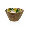 Bowl Versa Bamboo Porcelain Mango wood Lemon For Sale