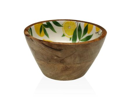 Bowl Versa Bamboo Porcelain Mango wood Lemon For Sale