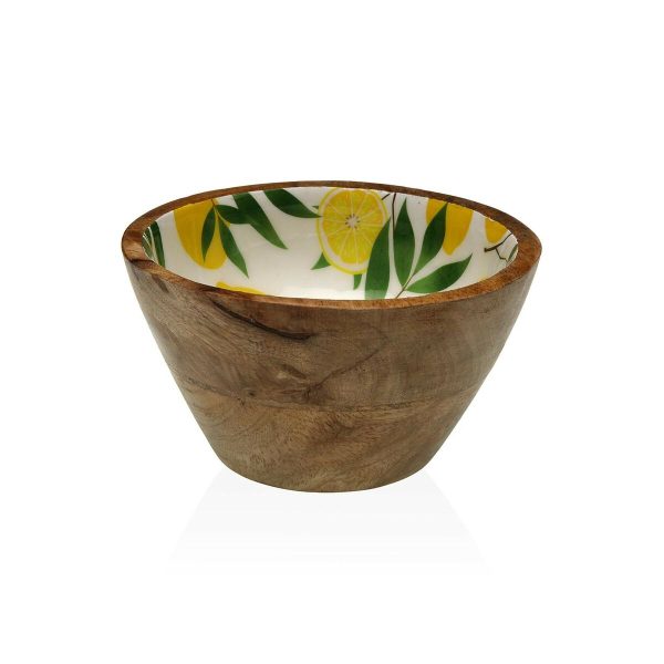 Bowl Versa Bamboo Porcelain Mango wood Lemon For Sale