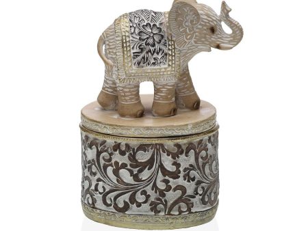 Jewelry box Versa Elephant Resin 9,5 x 15 x 11 cm Fashion