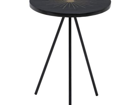 Side table Black Golden 38 x 38 x 50 cm on Sale