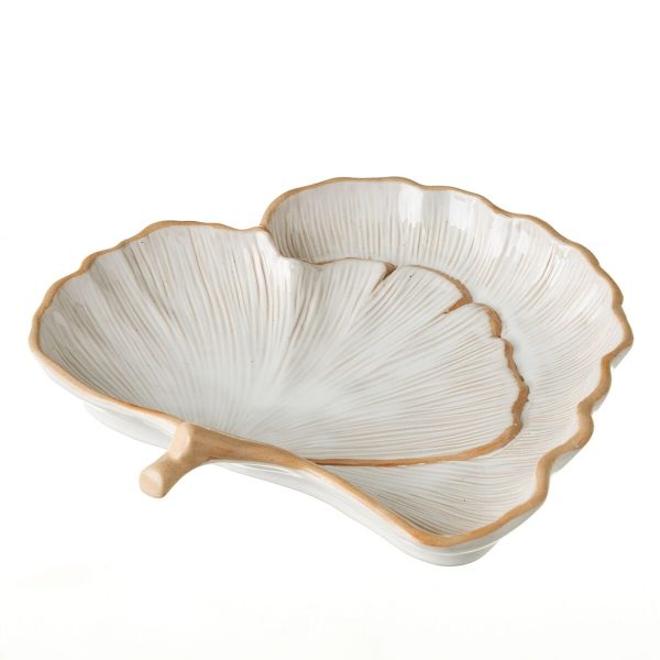 Bowl GINKGO White Natural Porcelain 25,2 x 26 x 5,5 cm Online