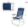 Beach Chair Aktive Navy Blue 47 x 94 x 60 cm (4 Units) Supply