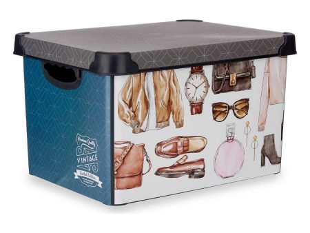 Storage Box Vintage With handles 30 x 23,5 x 40 cm Vintage 22 L Hot on Sale