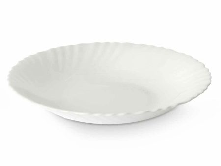 Deep Plate White Glass 21,5 x 3 x 21,5 cm (24 Units) Hot on Sale