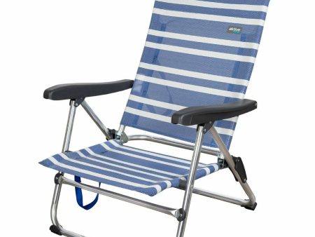 Folding Chair Aktive Mykonos Striped 47 x 85 x 50 cm (4 Units) Hot on Sale