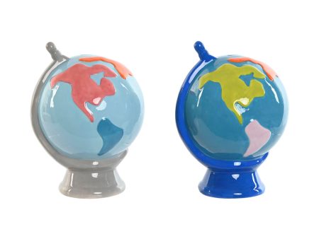 Money box Home ESPRIT Dolomite Globe 14,5 x 13,5 x 19 cm (2 Units) Sale