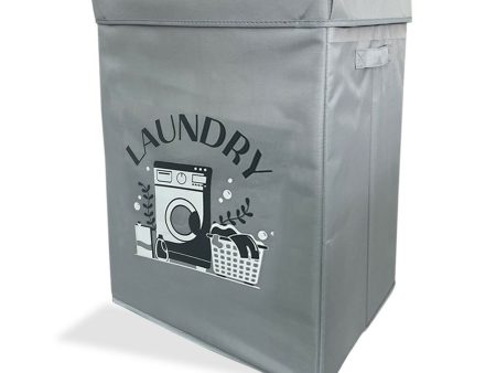 Laundry basket Versa Grey Foldable 30 x 51 x 40 cm For Cheap