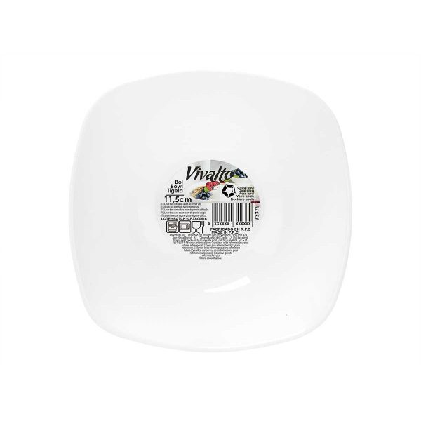 Bowl White 11 x 4 x 11 cm (48 Units) Squared Online