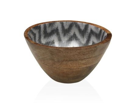 Bowl Versa Chevron Bamboo Porcelain Mango wood Online now