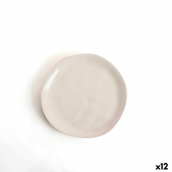 Dessert dish Bidasoa Cosmos White Ceramic Ø 20 cm (12 Units) For Discount