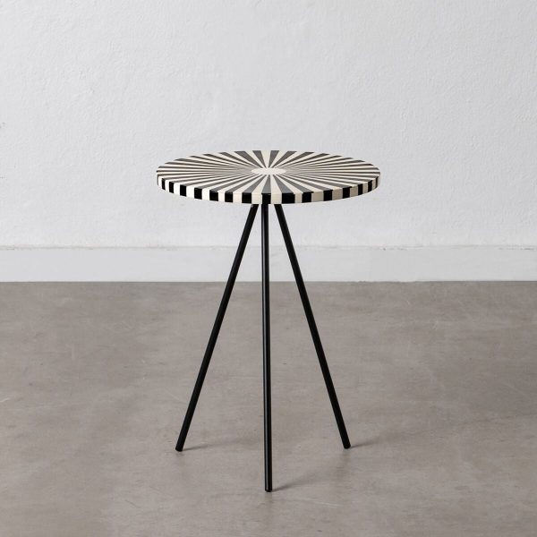 Side table White Black 38 x 38 x 50 cm Discount