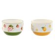 Bowl Home ESPRIT Yellow Red Green Porcelain Modern 600 ml 15,3 X 15,3 X 9 cm (2 Units) on Sale