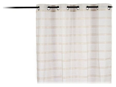 Curtain Stripes Net curtain 140 x 0,1 x 260 cm Beige (140 x 260 cm) Online