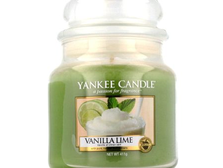 Scented Candle Yankee Candle Classic Medium Jar Candles Lime Vanilla 411 g For Discount