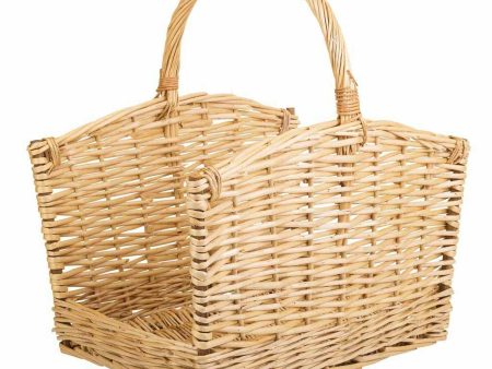 Log basket Alexandra House Living wicker Willow wood 36 x 52 x 49 cm Cheap