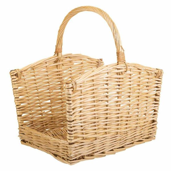 Log basket Alexandra House Living wicker Willow wood 36 x 52 x 49 cm Cheap