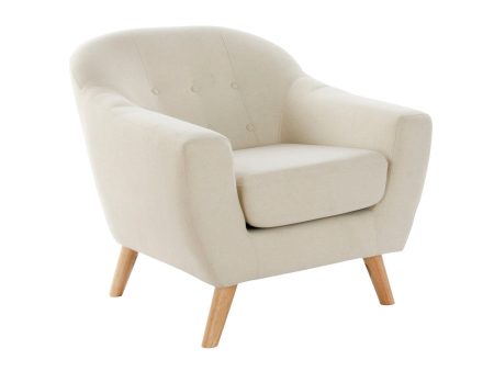 Armchair DKD Home Decor Beige Rubber wood 81 x 80 x 80 cm 83 x 80 x 80 cm Online Hot Sale