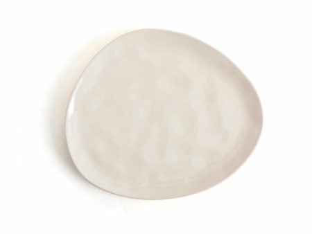 Flat Plate Bidasoa Cosmos White Ceramic 23 cm (6 Units) For Cheap