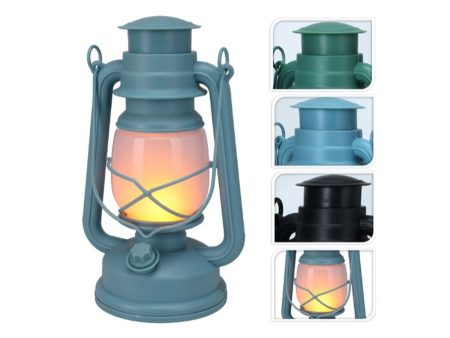 LED Lantern Lumineo Blue Green Aluminium 24,5 cm Online Hot Sale