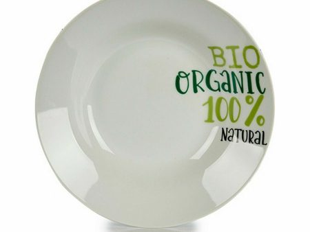 Deep Plate Organic White Green Ø 20,6 cm Porcelain (10Units) Online