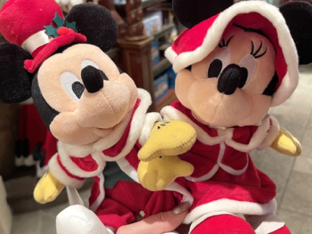 Disney 2023 Festive Season Mickey and Minnie Mouse Plush Set For Discount