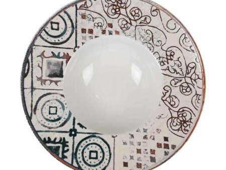 Deep Plate La Mediterránea Grecia Porcelain Ø 28 cm (6 Units) Hot on Sale