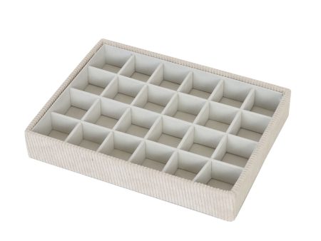 Jewelry box Versa Beige Polyester Cardboard 19 x 4 x 25 cm Online Hot Sale