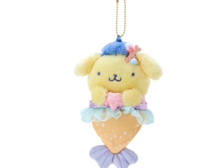 Sanrio Mermaid Pompompurin Plush Keychain For Sale