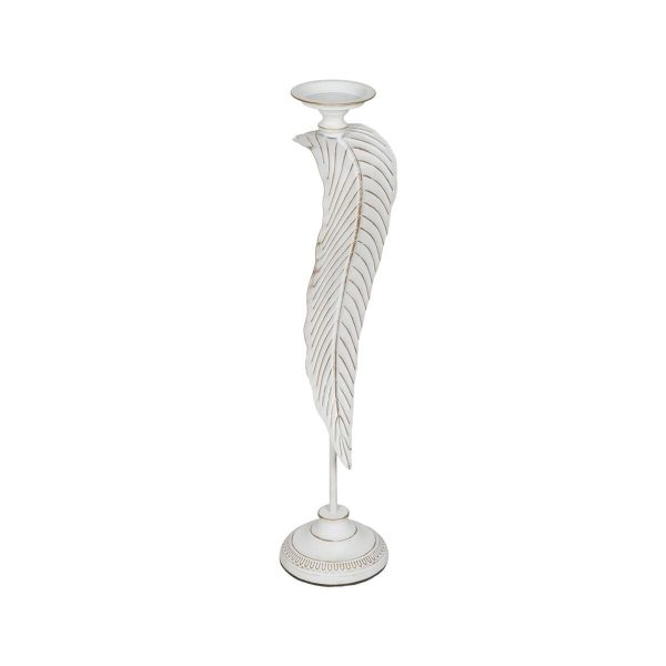 Candleholder White Iron Fashion