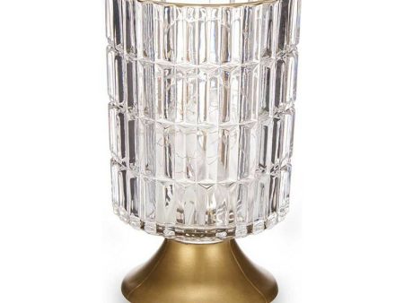 LED Lantern Metal Golden Transparent Glass (10,7 x 18 x 10,7 cm) Online Hot Sale