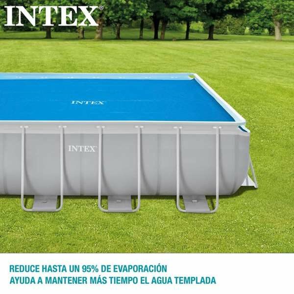 Swimming Pool Cover Intex Frame Solar Rectangular 378 x 186 cm For Discount