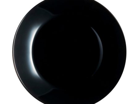 Flat plate Arcopal Black Glass (Ø 25 cm) Sale