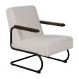 Armchair Black Beige 61 x 70 x 85 cm For Sale