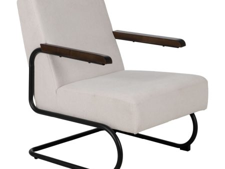 Armchair Black Beige 61 x 70 x 85 cm For Sale