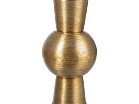 Vase Golden Aluminium 25,4 x 25,4 x 50,8 cm Online Sale