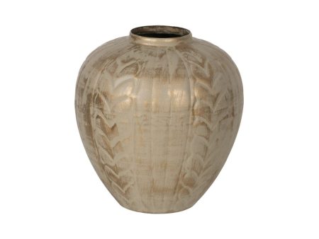 Vase Beige Golden Iron 25 x 25 x 33 cm Supply