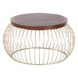 Side table Golden Natural 61 x 61 x 33 cm on Sale