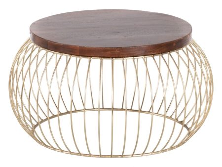 Side table Golden Natural 61 x 61 x 33 cm on Sale