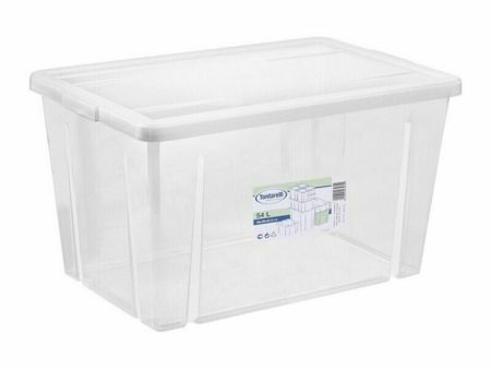 Storage Box with Lid Tontarelli Linea box 54 L 59 x 39 x 33 cm (6 Units) on Sale