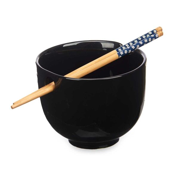 Bowl Black Bamboo 24 x 10,7 x 13,3 cm Toothpicks asiatico oriental (12 Units) For Cheap